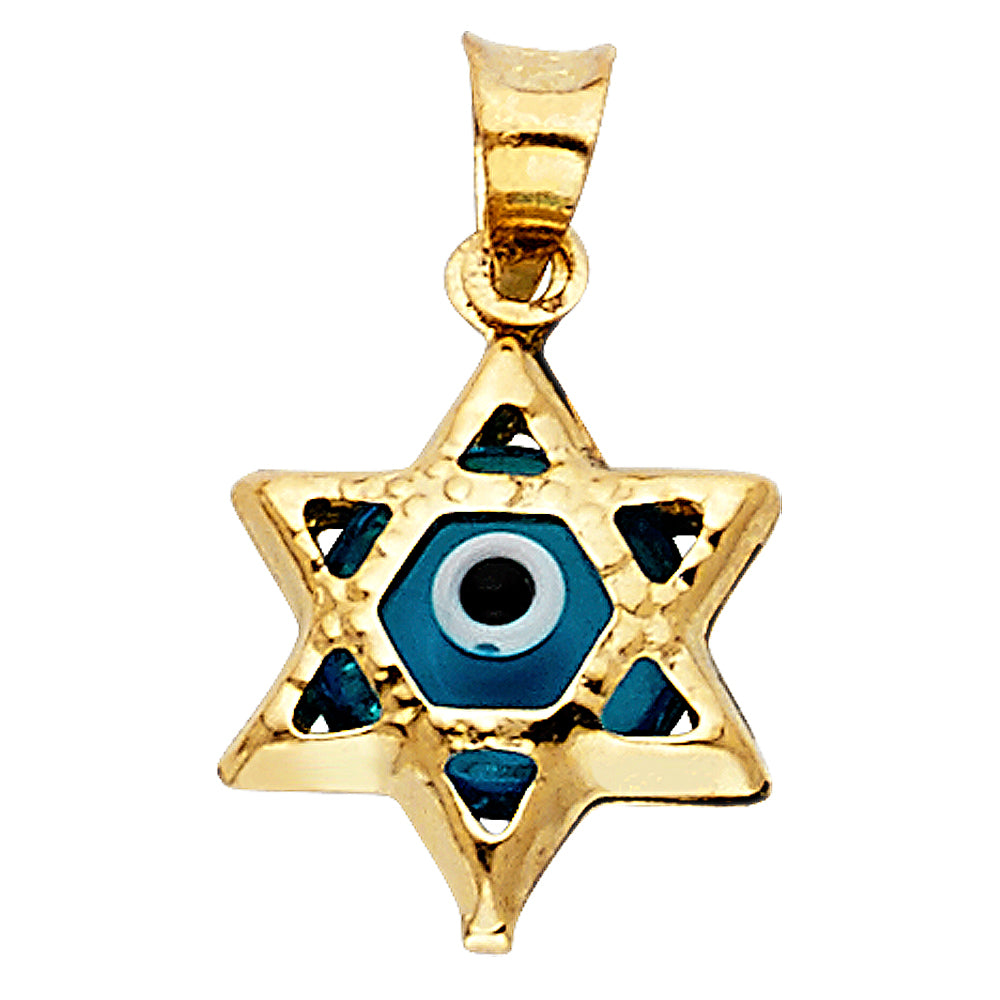 14K Yellow Gold Nature, Sports, Evil Eye & Baby Pendant - PT1719