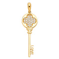 14K Yellow Gold Key, Music & Assorted Pendant - PT1721