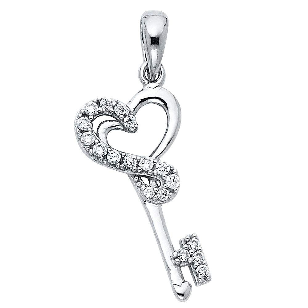 14K Yellow Gold Key, Music & Assorted Pendant - PT1726
