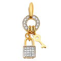 14K Yellow Gold Key, Music & Assorted Pendant - PT1731