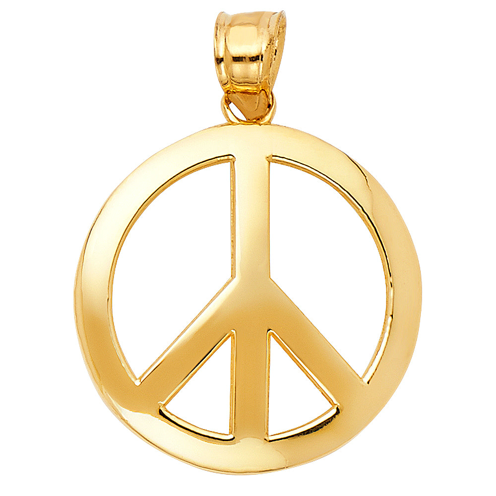 14K Yellow Gold Mom, Family, Baby & Heart Pendant - PT1736