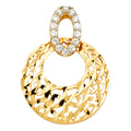 14K Yellow Gold Mom, Family, Baby & Heart Pendant - PT1738