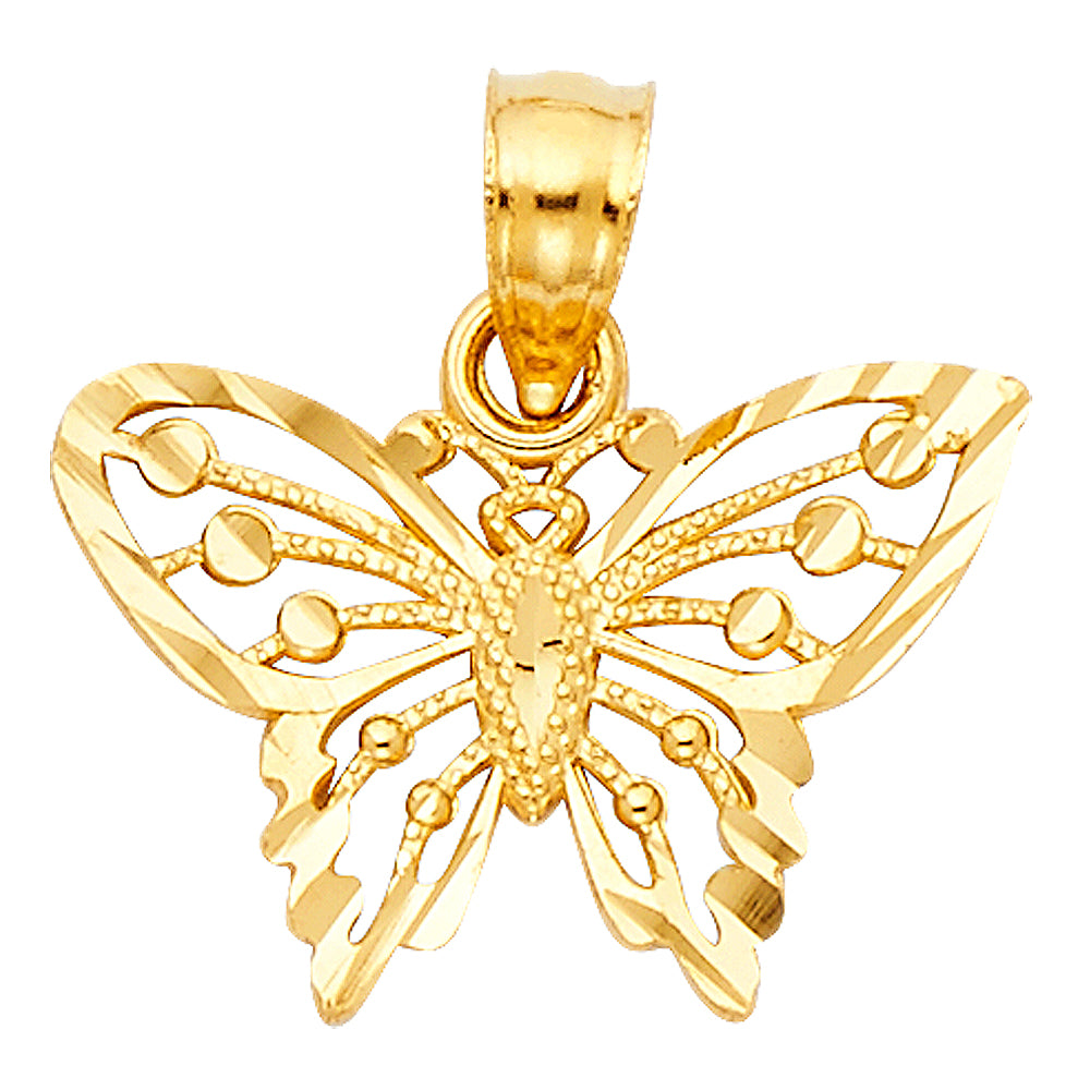 14K Yellow Gold Animal, Sea Life & Butterfly Pendant - PT1749