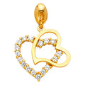 14K Yellow Gold Key, Music & Assorted Pendant - PT1774