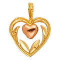 14K Yellow Gold Key, Music & Assorted Pendant - PT1792