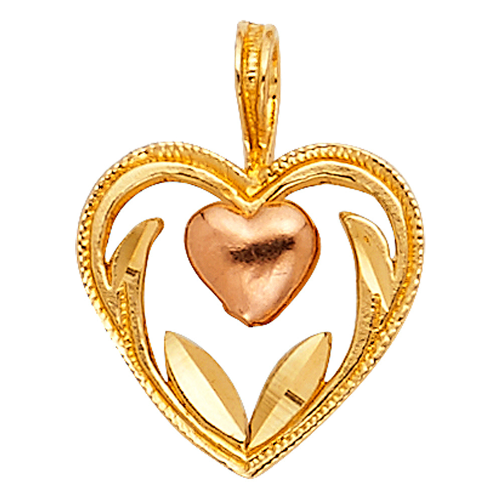 14K Yellow Gold Key, Music & Assorted Pendant - PT1792