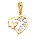 14K Yellow Gold Key, Music & Assorted Pendant - PT1793