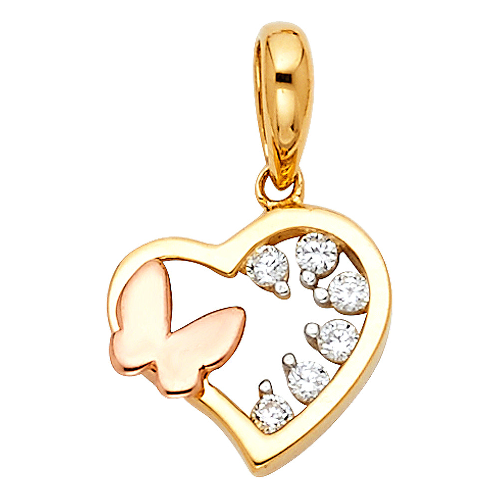 14K Yellow Gold Key, Music & Assorted Pendant - PT1793