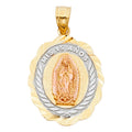 14K Yellow Gold Flower & 15 Años Pendant - PT1899