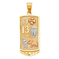 14K Yellow Gold Religious Pendant - PT1928