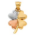 14K Yellow Gold Flower & 15 Años Pendant - PT1932