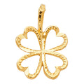 14K Yellow Gold Flower & 15 Años Pendant - PT1934