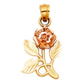 14K Yellow Gold Flower & 15 Años Pendant - PT1952