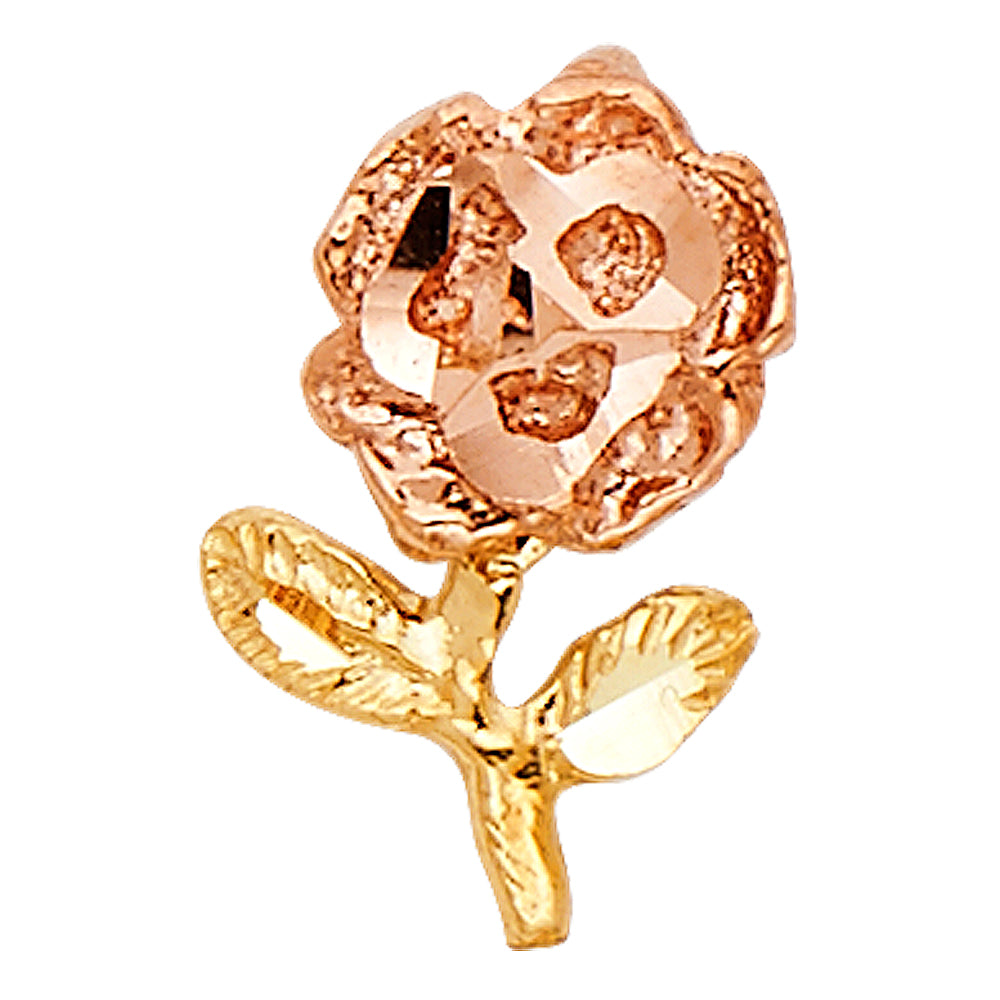 14K Yellow Gold Flower & 15 Años Pendant - PT1954
