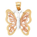 14K Yellow Gold Animal, Sea Life & Butterfly Pendant - PT1955