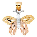14K Yellow Gold Animal, Sea Life & Butterfly Pendant - PT1956