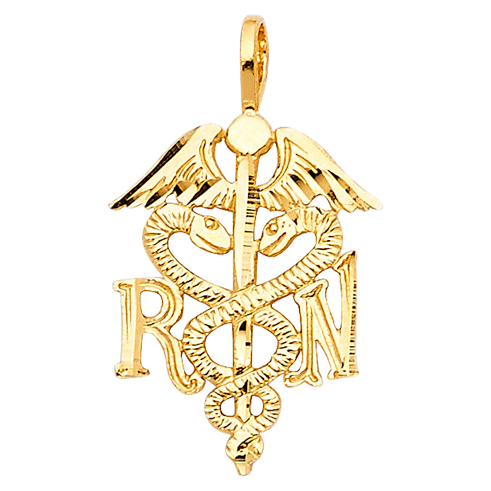 14K Yellow Gold Key, Music & Assorted Pendant - PT1968