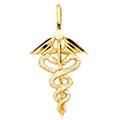 14K Yellow Gold Key, Music & Assorted Pendant - PT1969