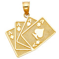 14K Yellow Gold Nature, Sports, Evil Eye & Baby Pendant - PT1971