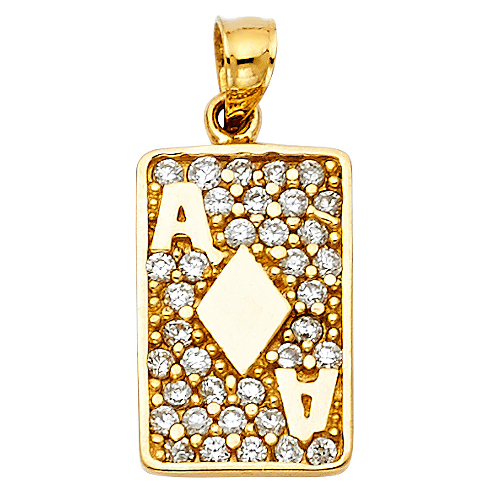 14K Yellow Gold Nature, Sports, Evil Eye & Baby Pendant - PT1972
