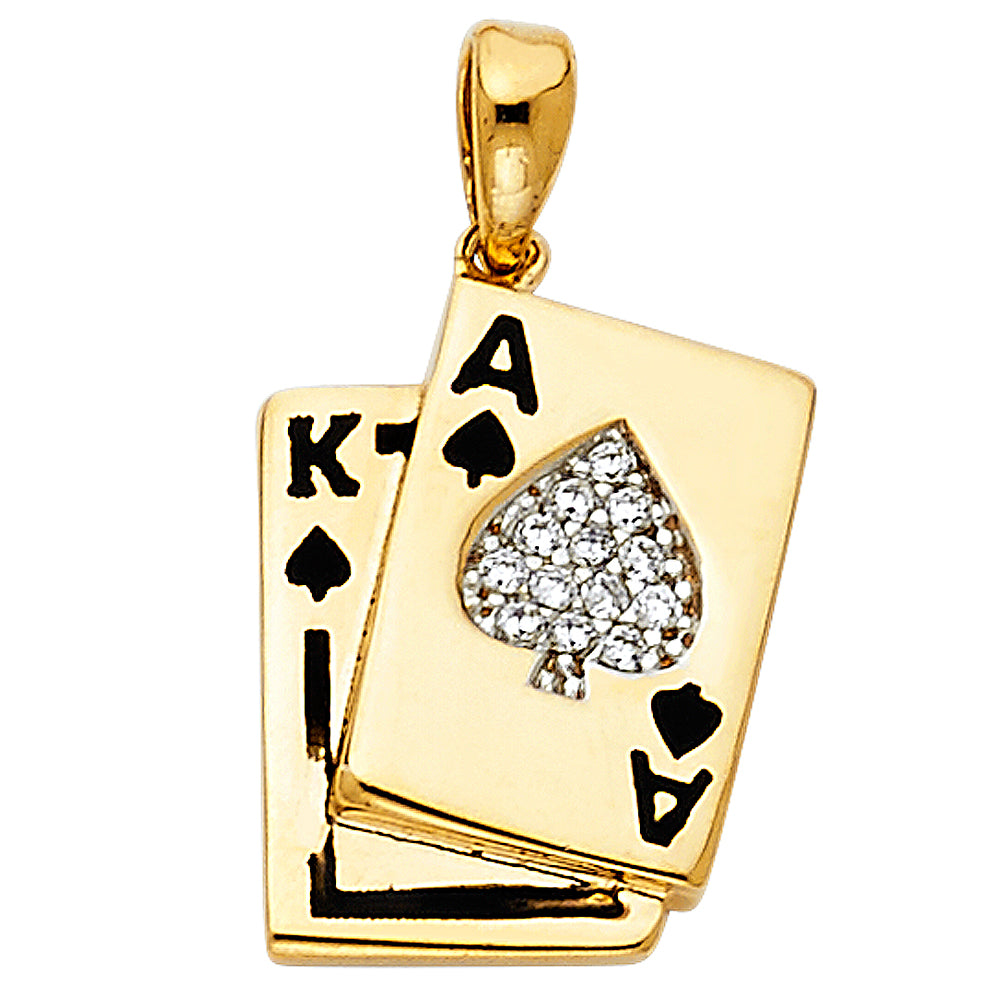 14K Yellow Gold Nature, Sports, Evil Eye & Baby Pendant - PT1973