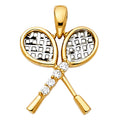 14K Yellow Gold Nature, Sports, Evil Eye & Baby Pendant - PT1979