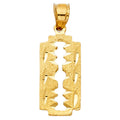 14K Yellow Gold Key, Music & Assorted Pendant - PT1986