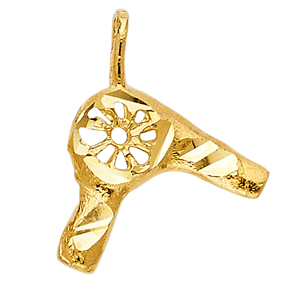 14K Yellow Gold Key, Music & Assorted Pendant - PT1991