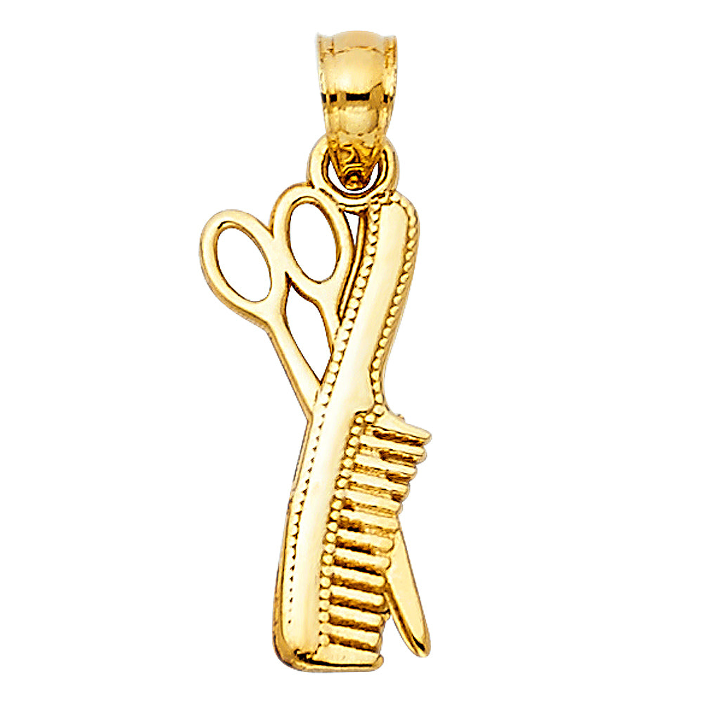 14K Yellow Gold Key, Music & Assorted Pendant - PT1994