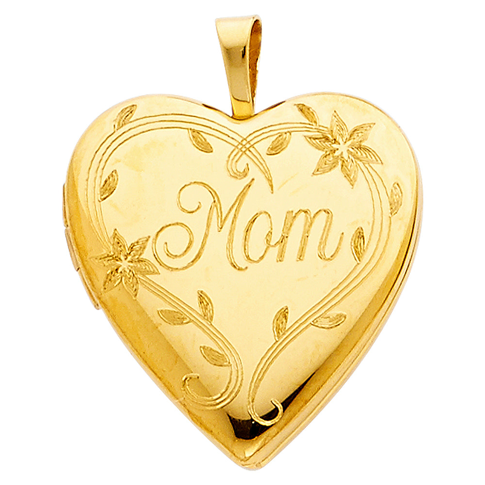14K Yellow Gold Locket Pendant - PT2027