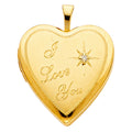 14K Yellow Gold Locket Pendant - PT2029