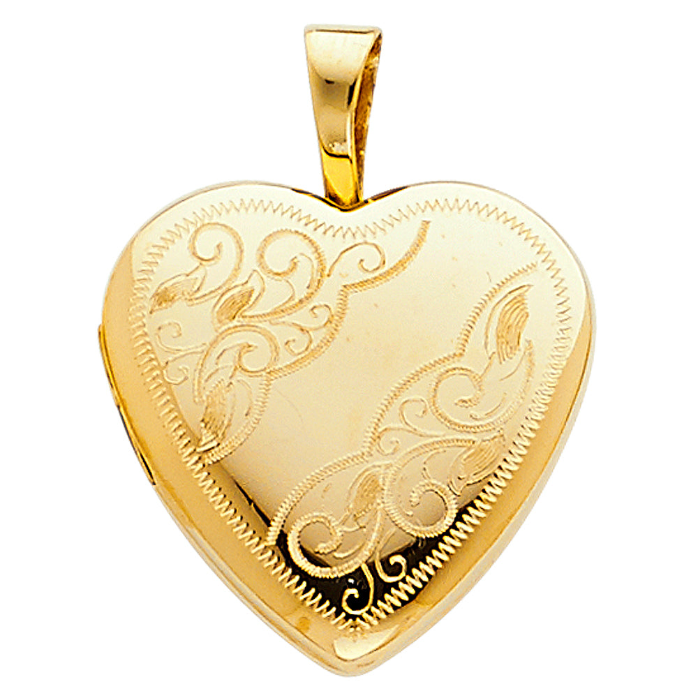 14K Yellow Gold Locket Pendant - PT2038