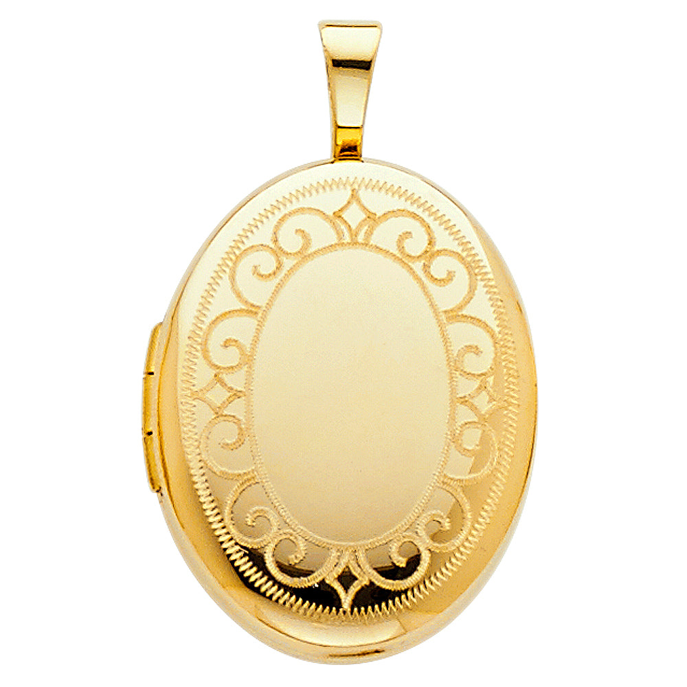 14K Yellow Gold Locket Pendant - PT2047