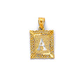 14K Yellow Gold Alphabet & Number Jewelry - PT2051 - Letter A