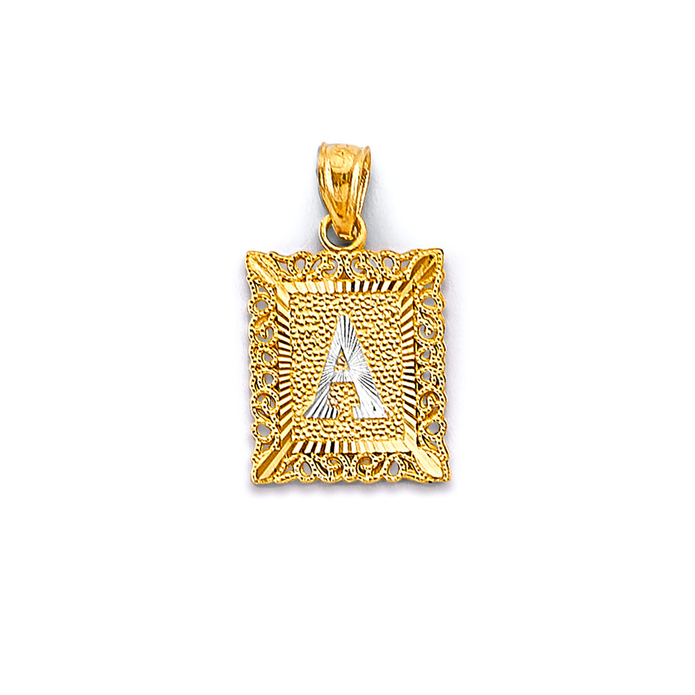 14K Yellow Gold Alphabet & Number Jewelry - PT2051 - Letter A