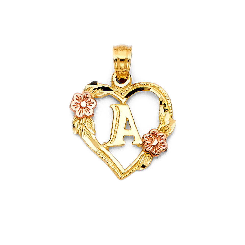14K Yellow Gold Alphabet & Number Jewelry - PT2052 - Letter A