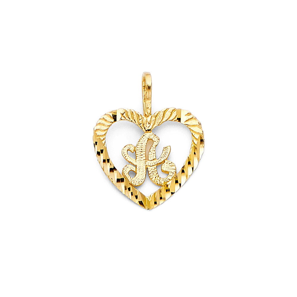14K Yellow Gold Alphabet & Number Jewelry - PT2054 - Letter A
