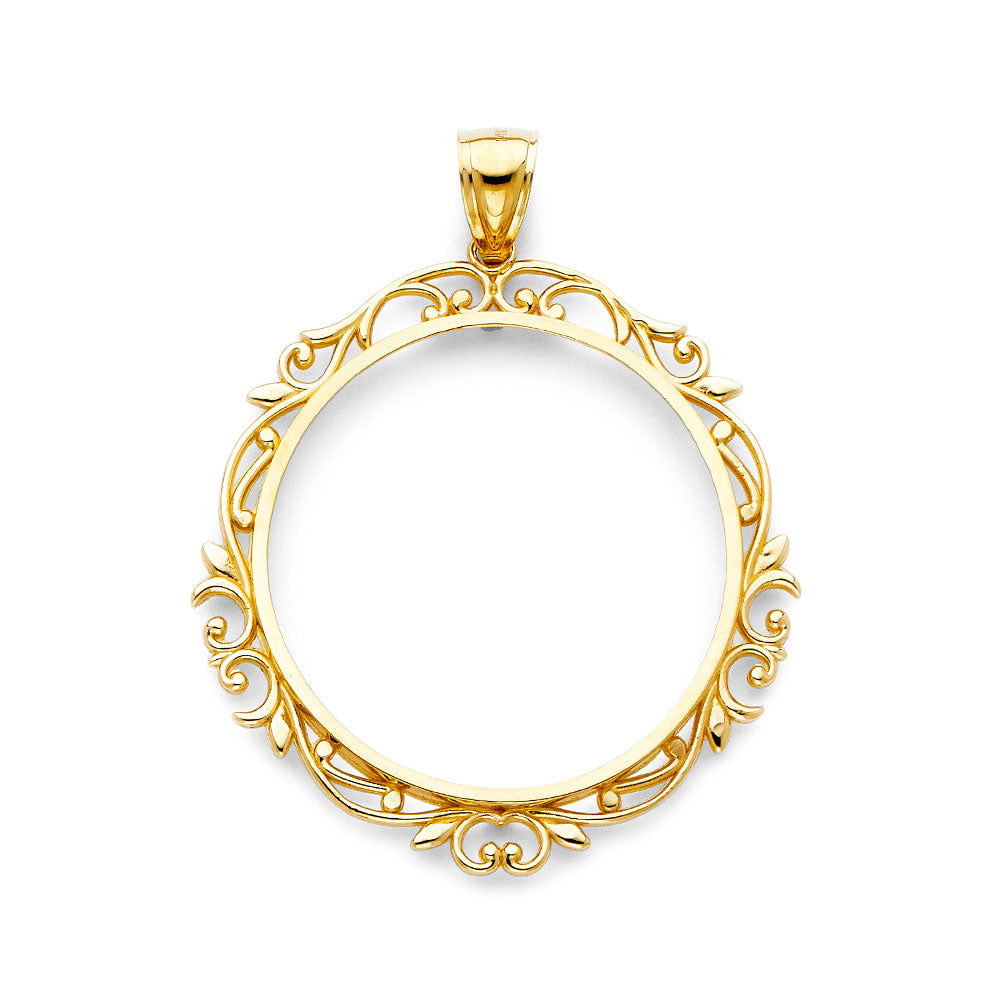 14K Yellow Gold Coin & Coin Frame - PT2064