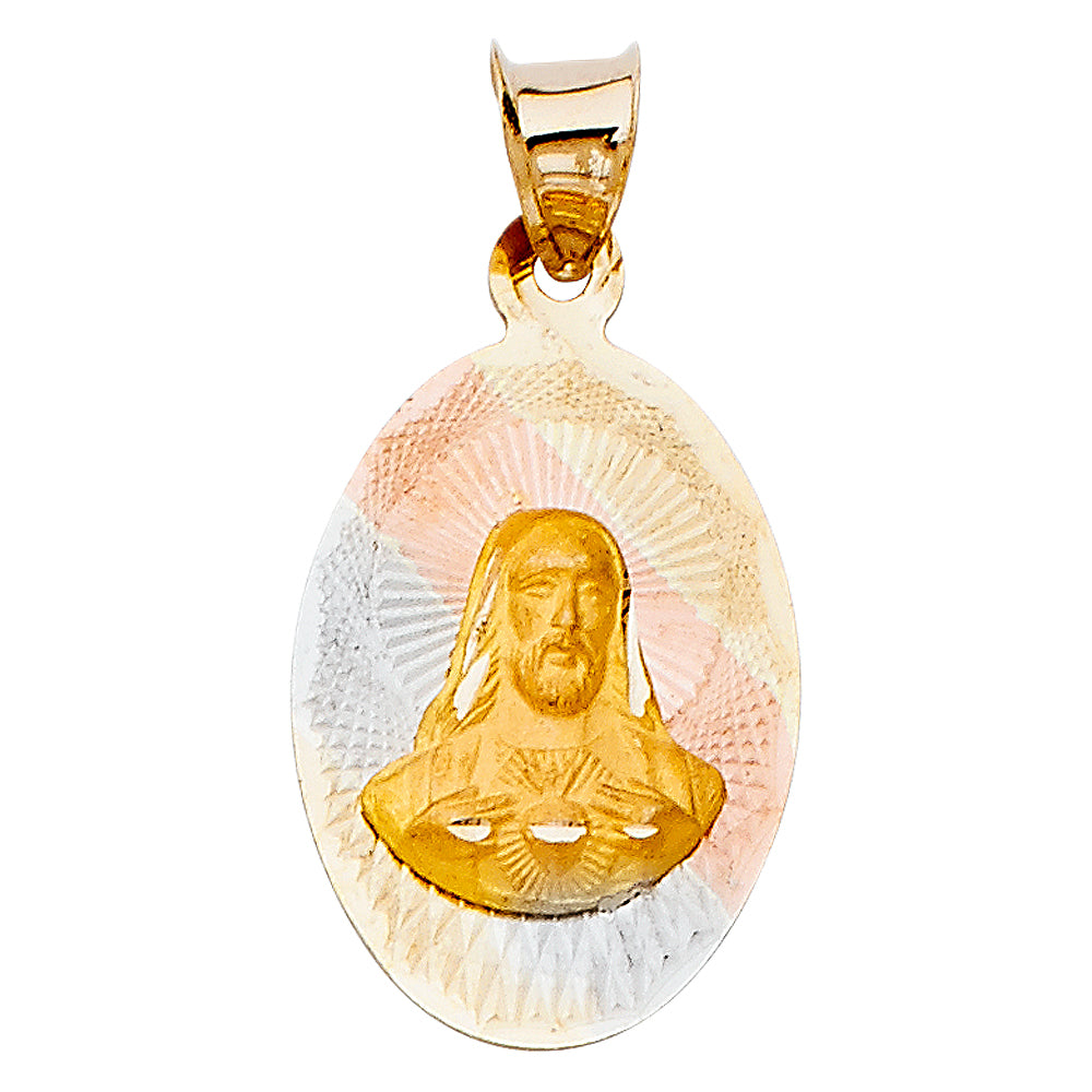 14K Yellow Gold Religious Pendant - PT2077
