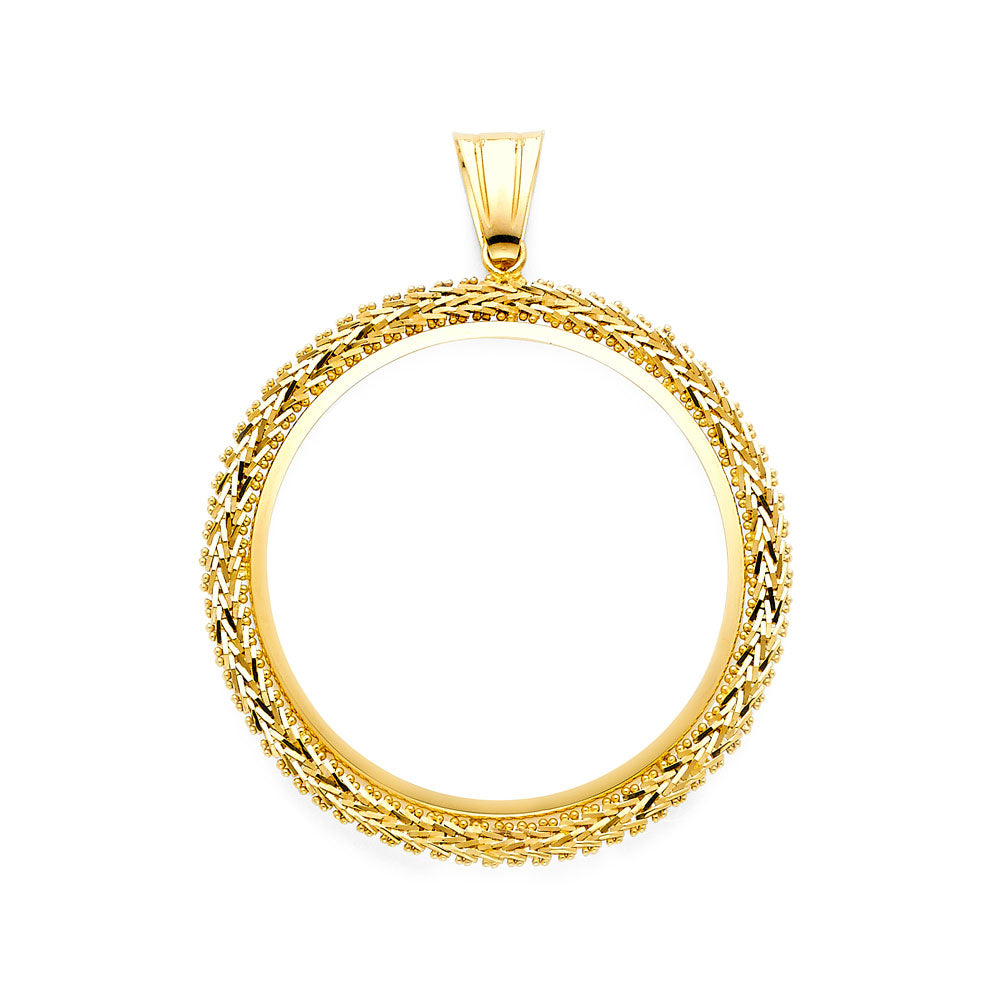 14K Yellow Gold Coin & Coin Frame - PT2122