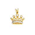 14K Yellow Gold Flower & 15 Años Pendant - PT2149