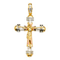 14K Yellow Gold Crucifix Cross Pendant - PT2157