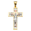 14K Yellow Gold Crucifix Cross Pendant - PT2159