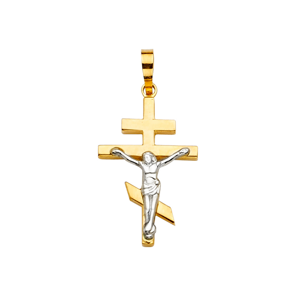 14K Yellow Gold Cross Pendant - PT2160