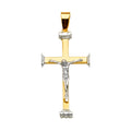 14K Yellow Gold Crucifix Cross Pendant - PT2161