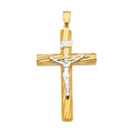 14K Yellow Gold Crucifix Cross Pendant - PT2162