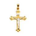 14K Yellow Gold Crucifix Cross Pendant - PT2163