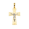 14K Yellow Gold Crucifix Cross Pendant - PT2166