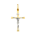 14K Yellow Gold Crucifix Cross Pendant - PT2172