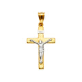 14K Yellow Gold Crucifix Cross Pendant - PT2173